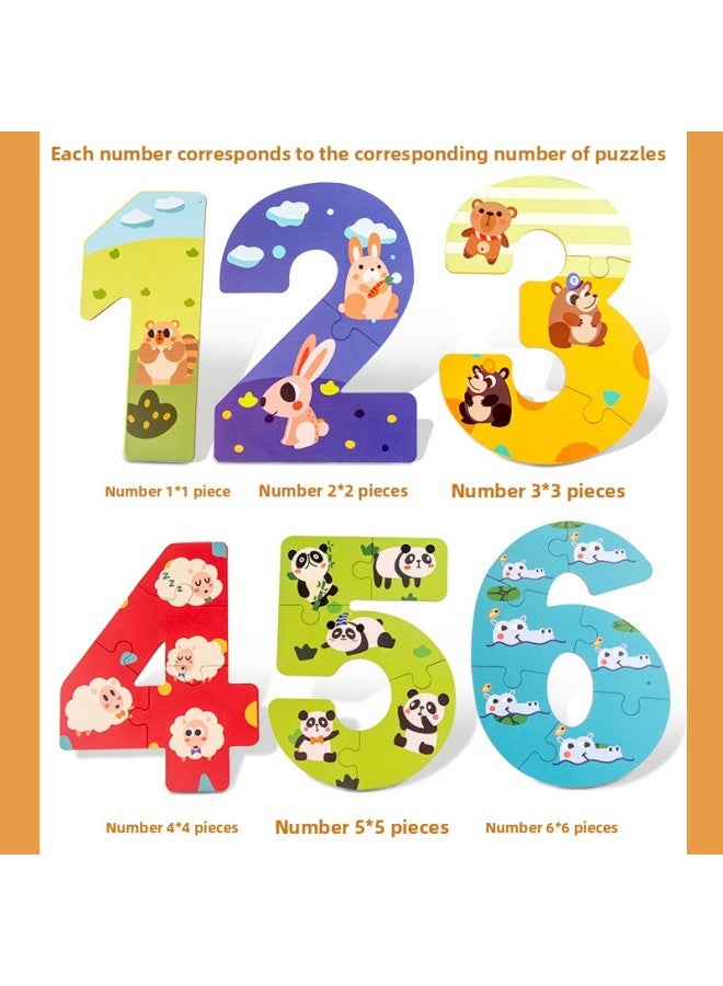 Cartoon Digital Alphabet Folding Box Puzzle Early Childhood Education Puzzle Digital Alphabet Cognitive Assembled Wooden Toys-Color:Folding Box Digital - Image 4